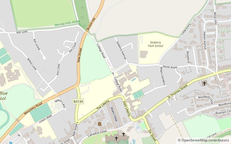 Wells Cathedral School location map