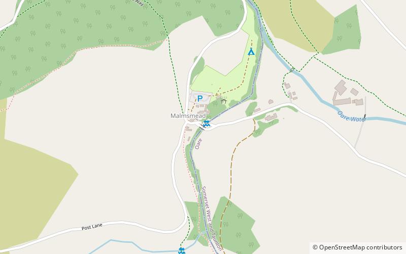 Malmsmead Bridge location map