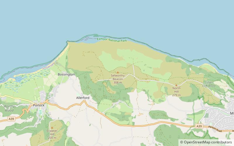 Selworthy Beacon location map