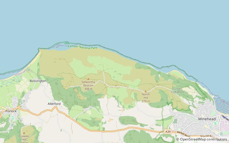 east myne exmoor national park location map