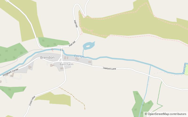 Brendon and Countisbury location map