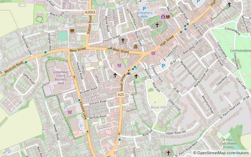 Dorking Caves location map