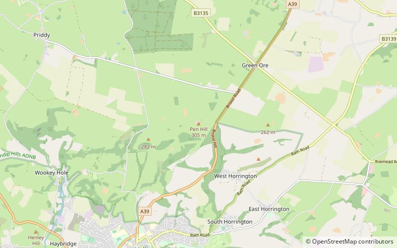 Pen Hill location map
