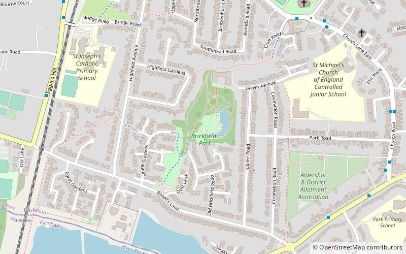 Brickfields Country Park location map