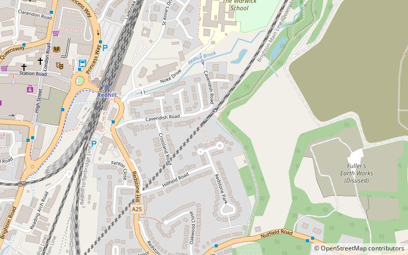 Redhill Tunnel location map