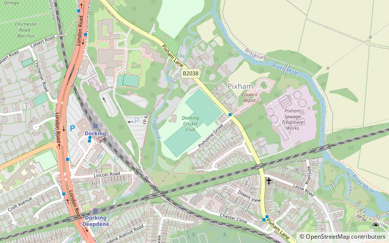 Dorking Cricket Club Ground location map