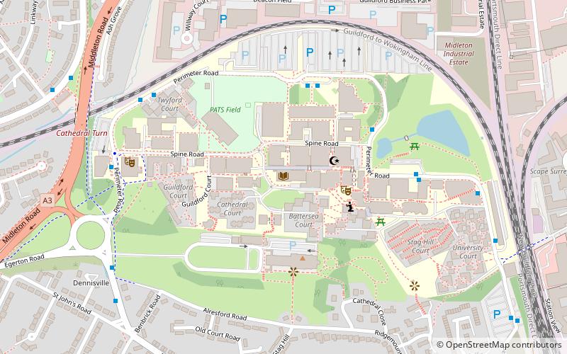 University of Surrey Library location map