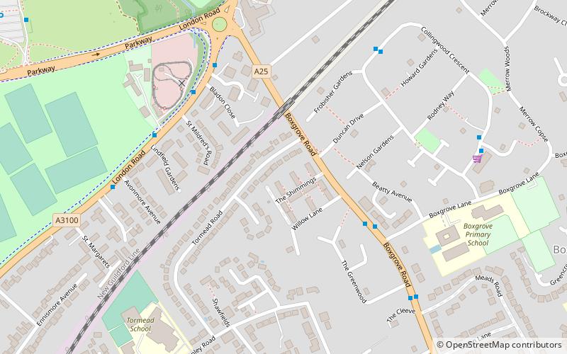 Guildford location map