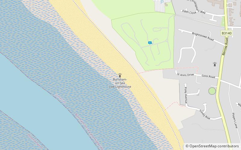 Burnham-on-Sea Low lighthouse location map