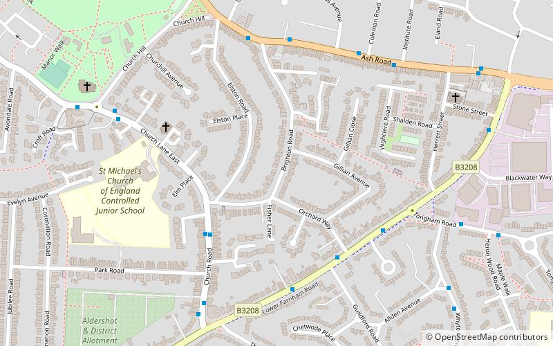 Farnborough/Aldershot Built-up Area location map