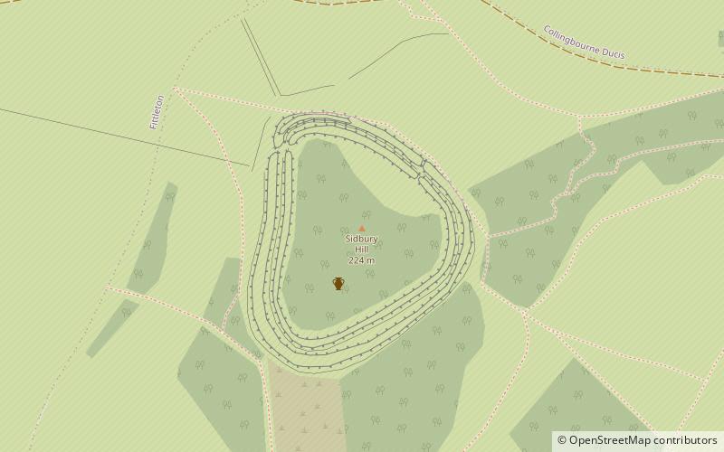 Sidbury Hill location map
