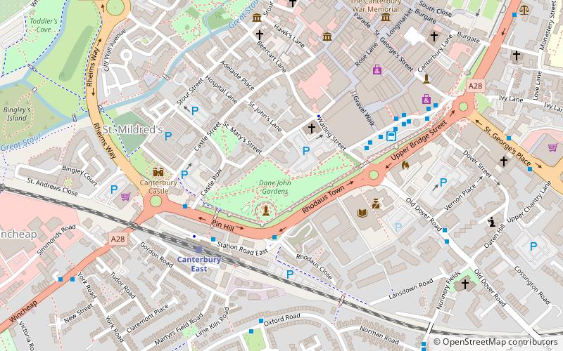 Marlowe Memorial location map