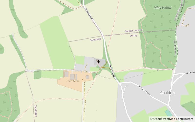 Chaldon Church location map