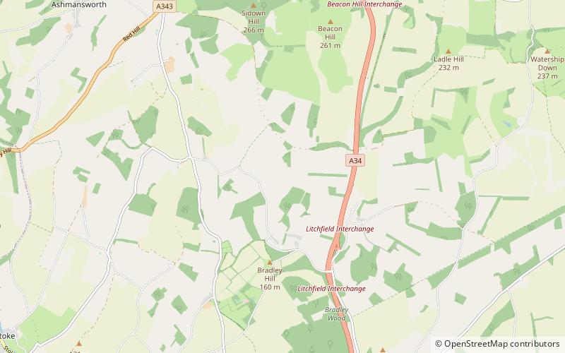 litchfield and woodcott whitchurch location map