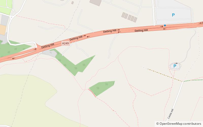 Detling Hill location map