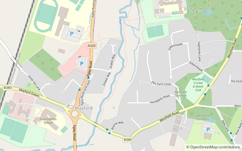 Mayford Meadows location map