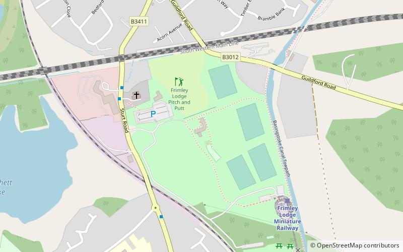 Frimley Lodge Park location map