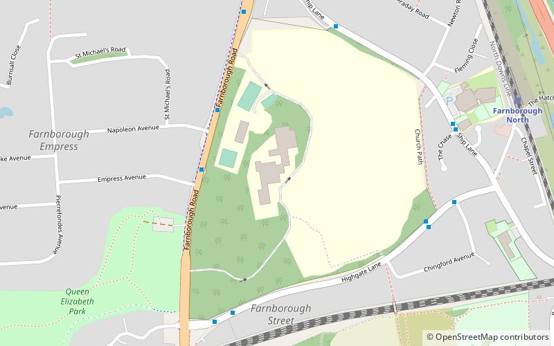 Farnborough Hill location map