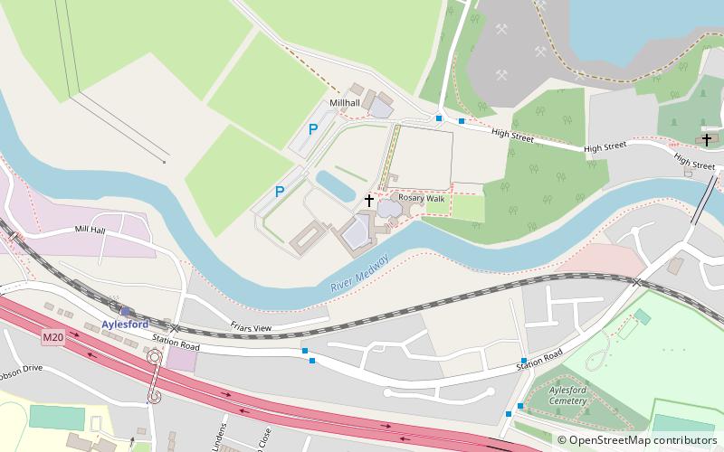 Aylesford Priory location map