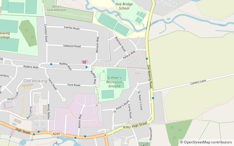 Old Woking location map