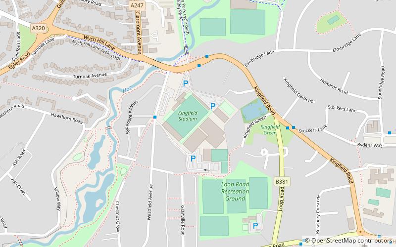Kingfield Stadium location map