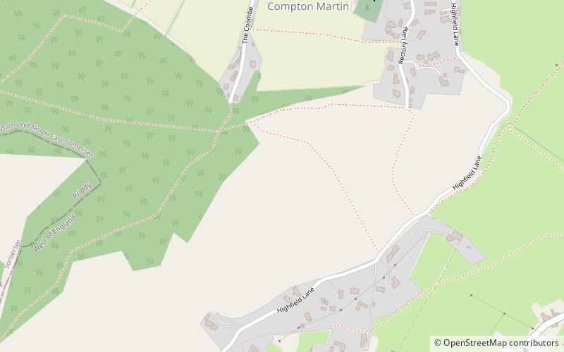 Compton Martin Ochre Mine location map