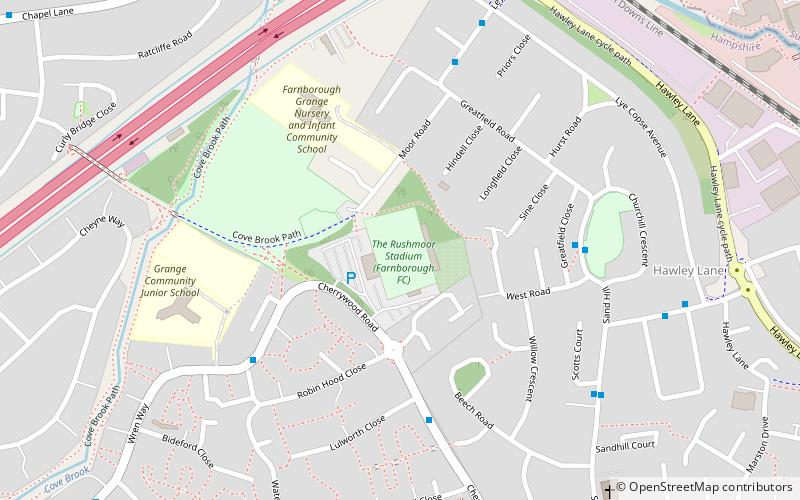 cherrywood road farnborough location map