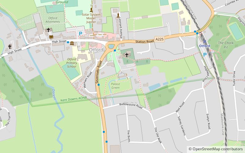 Otford Palace location map