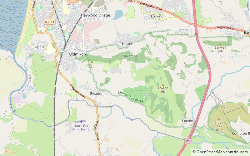 Bleadon Hill location map