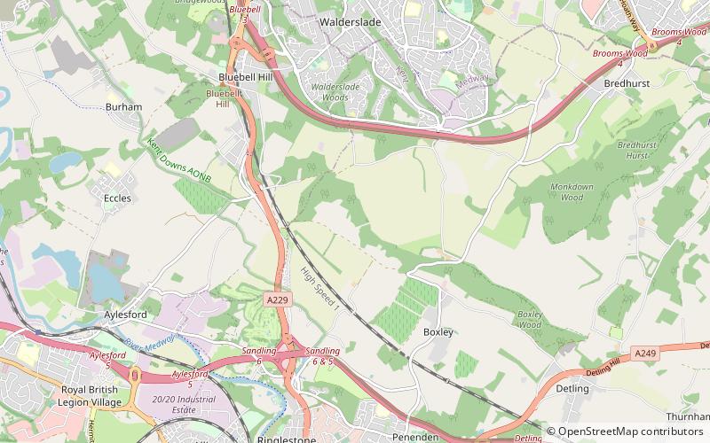 boxley warren maidstone location map