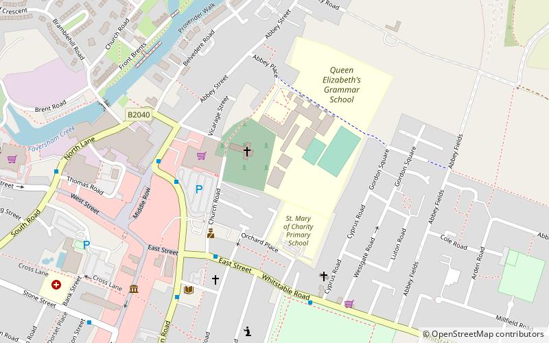 Faversham Abbey location map