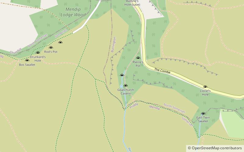 sidcot swallet collines de mendip location map