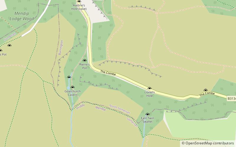 Burrington Combe location map