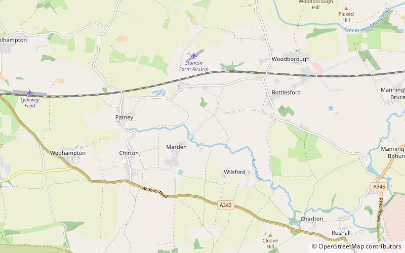 Marden Henge location map