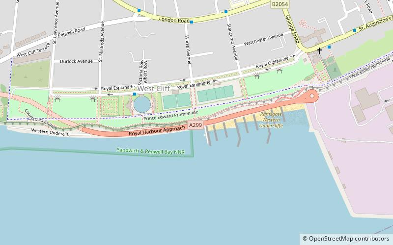 western undercliff beach ramsgate location map