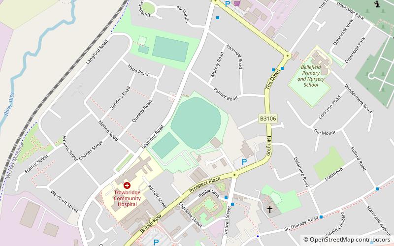 Trowbridge Cricket Club Ground location map