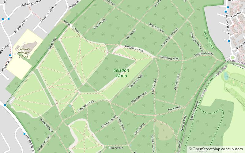 Selsdon Wood location map