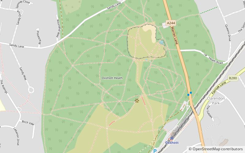 Oxshott Heath and Woods location map