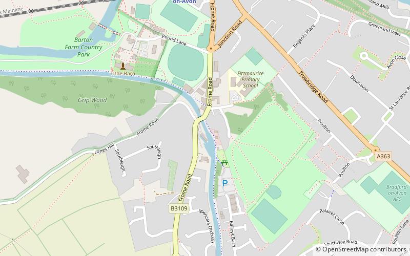Écluse de Bradford location map