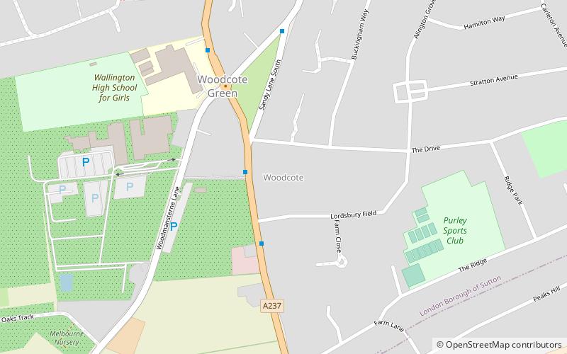 Woodcote Green location map