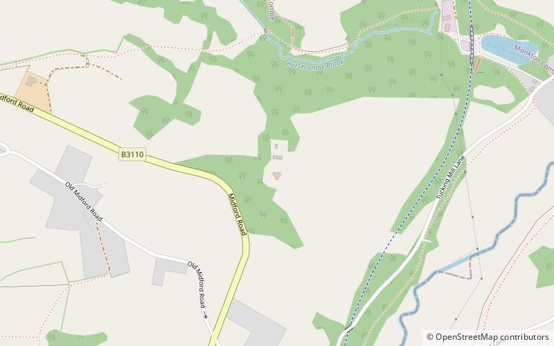 Midford Castle location map