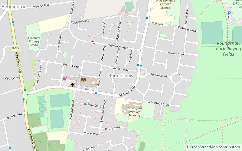Roundshaw location map