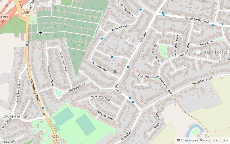 Herne Windmill location map