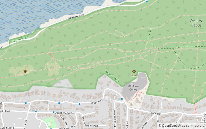 Worlebury Hill location map