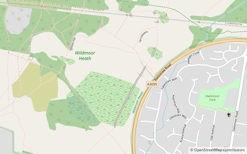 Sandhurst to Owlsmoor Bogs and Heaths location map