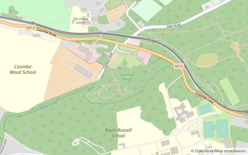 Coombe Wood location map