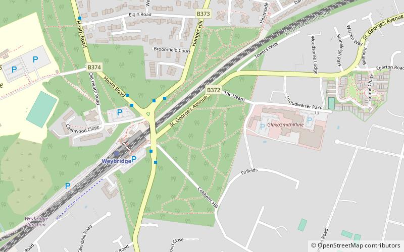 Weybridge Heath location map