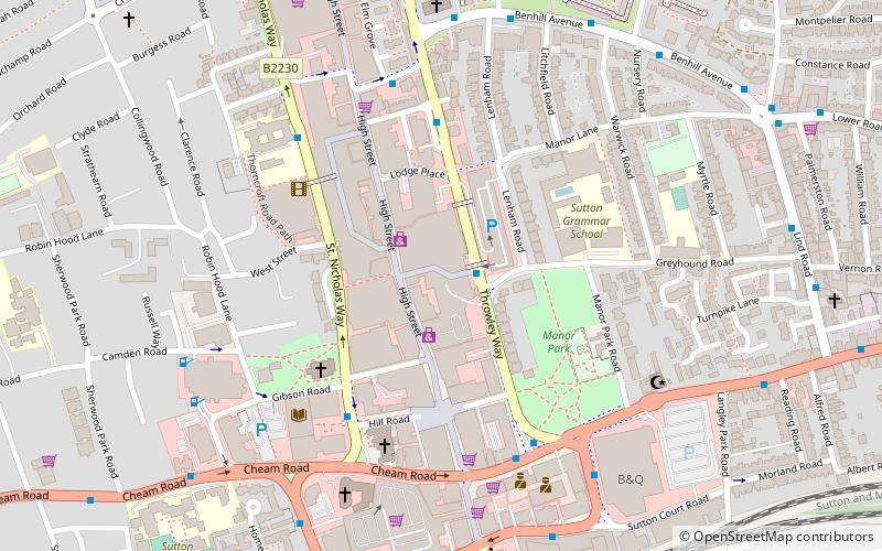borough londonien de sutton banstead location map