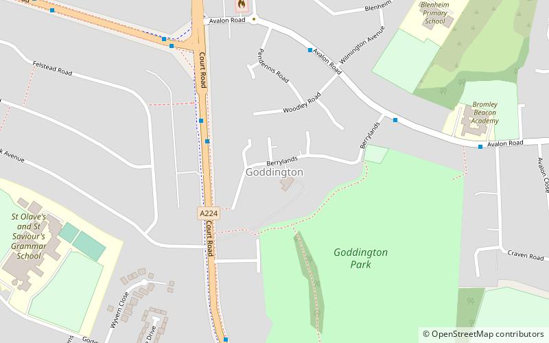 Goddington location map