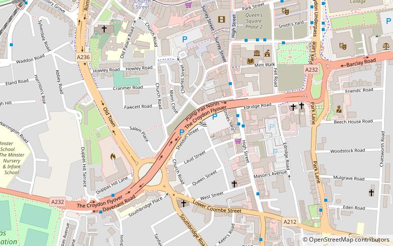 Croydon Flyover location map